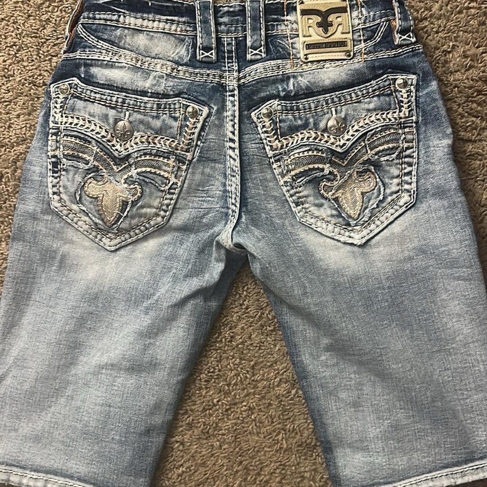RF Embellished Denim Shorts